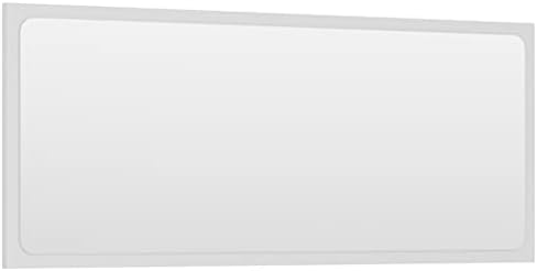 Makastle White Bathroom Mirror with Rounded Corners
