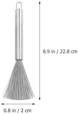 Kichvoe Pan Scrubber with Long Handle for Pots and Cast Iron