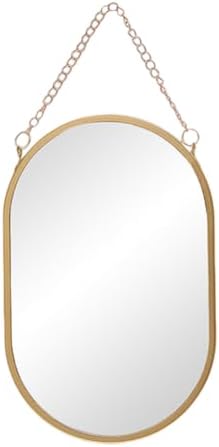 EUBUY Hanging Mirror with Strap and Frame