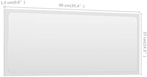 Makastle White Bathroom Mirror with Rounded Corners