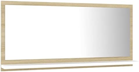 Modern Minimalist Wall Mirror with Wooden Frame 315x146