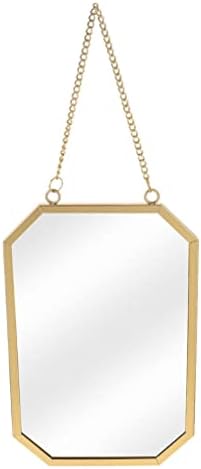 Gold Hanging Wall Mirror for Bathroom and Vanity