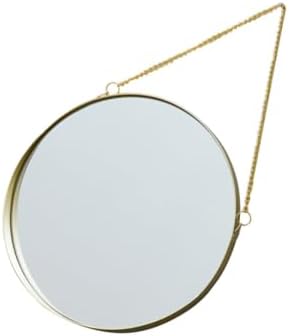 PartyKindom Round Hanging Vanity Mirror for Entryway Bedroom