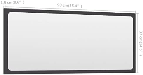 Modern Gray Bathroom Mirror Wall Mount
