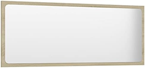 Sonoma Oak Rectangular Wall Mirror for Bathroom