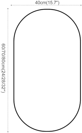 DELURA Gold Oval Mirror - Black 40x60cm