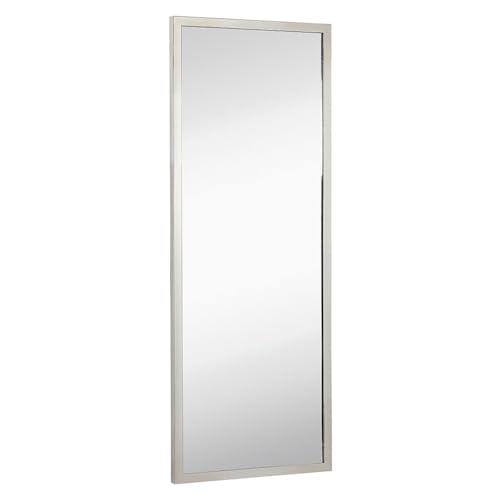Hamilton Hills 18x48 Brushed Silver Mirror Wall Mount Industrial Style