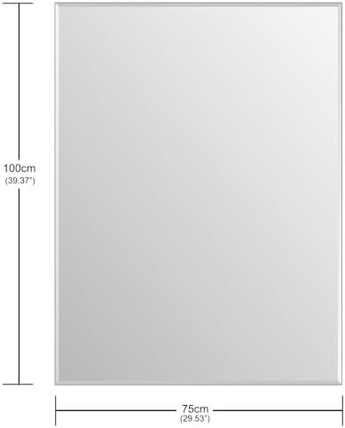 Ruomeng 40 x 30 Frameless Wall Mirror 1