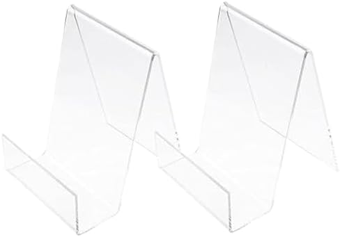 2Pcs Acrylic Book Stand Portable Clear Reading Stand