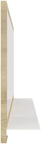 Modern Minimalist Wall Mirror with Wooden Frame 315x146