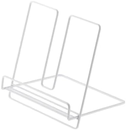 QUQUQ Cookbook Holder for Kitchen Counter Adjustable Recipe Book Stand White