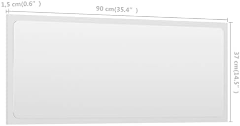 CUMYZO 354 x 146 White Bathroom Mirror