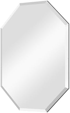 Silver Frameless Bathroom Mirror 28x40 Rectangle
