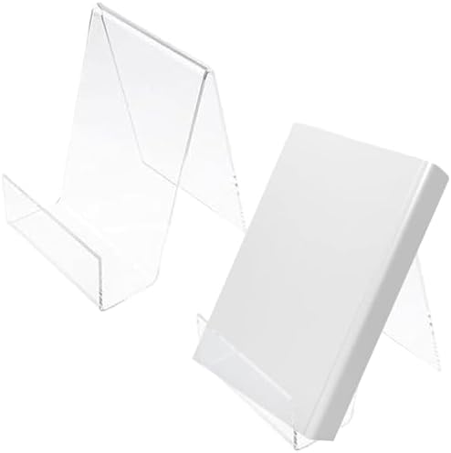 2Pcs Acrylic Book Stand Portable Clear Reading Stand