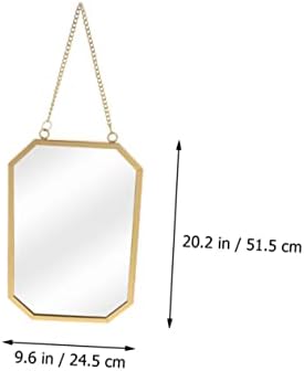 Gold Hanging Wall Mirror for Bathroom and Vanity
