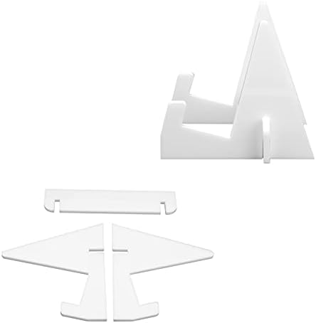 Jwthee Acrylic Desk Bookshelf Organizer Stand White