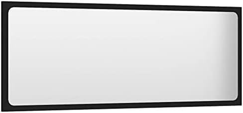 Black Rectangular Wall Mirror for Bathroom Vanity 1