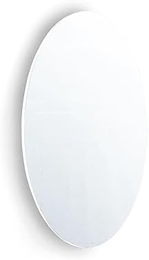 25 Inch Frameless Beveled Oval Bathroom Mirror