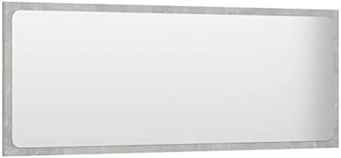 vidaXL Concrete Gray Wall Mirror 394x146
