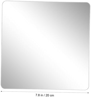 Mobestech 4 Pack Self-Adhesive Vanity Mirror Tiles Black 20x20cm