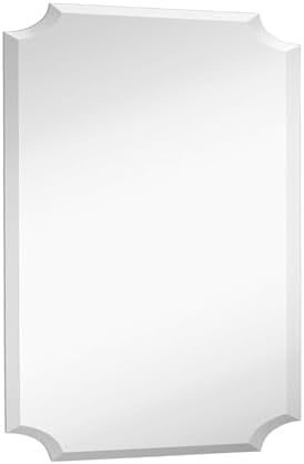Hamilton Hills 24x36 Inch Scalloped Frameless Mirror