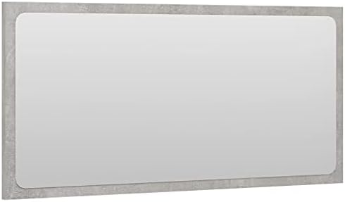 vidaXL Concrete Gray Wall Mirror 315x146