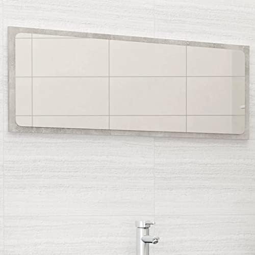 vidaXL Concrete Gray Wall Mirror 394x146