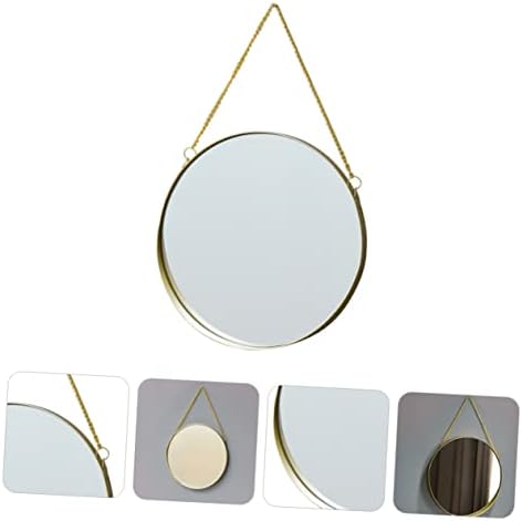 Ipetboom Black Round Wall Hanging Vanity Mirror