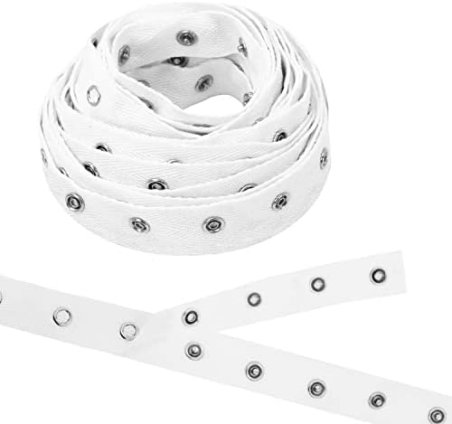 Mandala Crafts White Snap Tape 3 Yards for Sewing