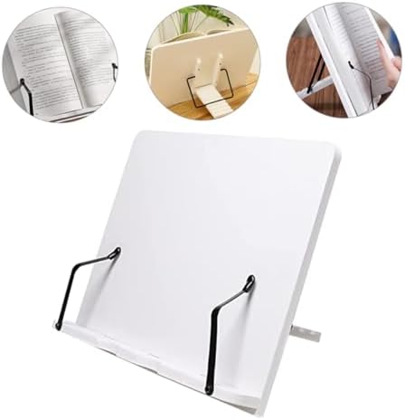 STOBOK Adjustable Wooden Book Stand for Recipes and Reading