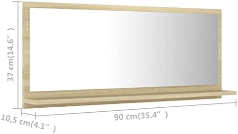 Wall Mirror with Bottom Shelf for Bathroom Vanity 1