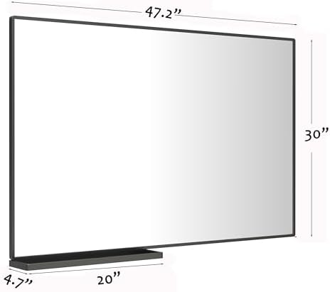 47x30 Inch Modern Bathroom Mirror with Storage Shelf 1