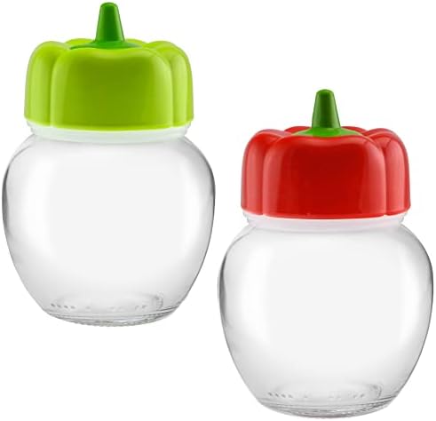 Tribello Seasoning Shaker Set Of 2 Glass Jar With Pepper Lid