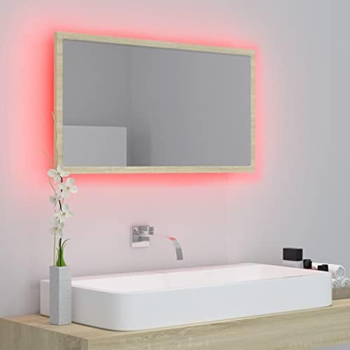 VRAXO LED Mirror Sonoma Oak 315x33x146 1
