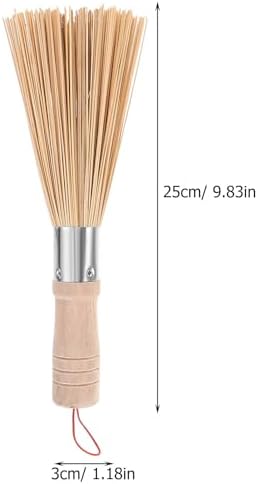 Luxshiny 2pcs Bamboo Cleaning Brush for Kitchen and Home Use