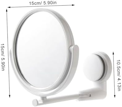 Ipetboom Wall Mounted Makeup Mirror with Light and Storage