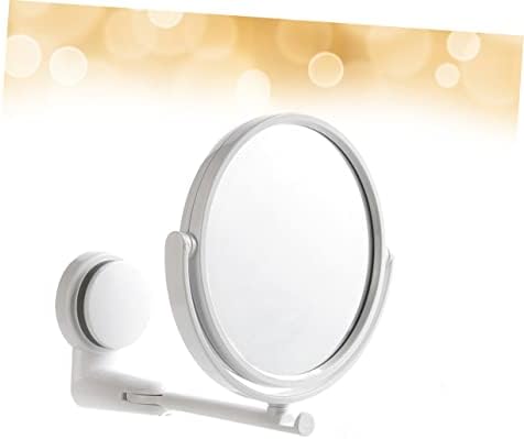 Adjustable Round Wall-Mounted Makeup Mirror with 180 Rotation No Drilling