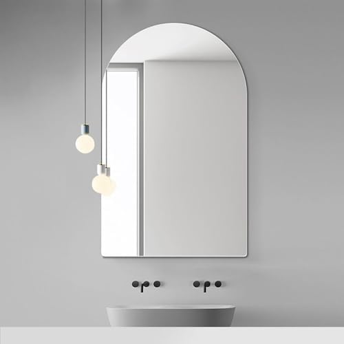 Arched Oval Mirror with Aluminum Frame 40x60CM 1