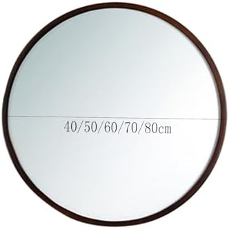 LXP Round Makeup Mirror with Wooden Frame 40cm