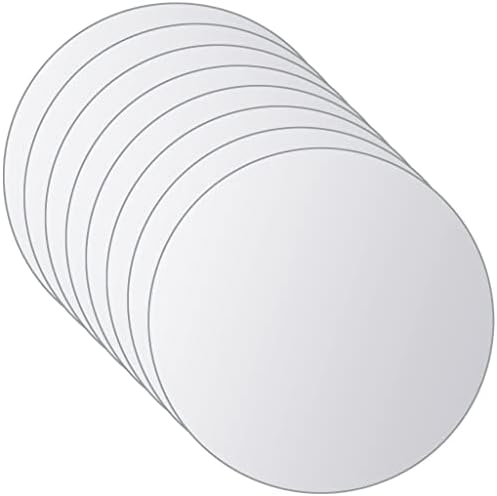 8pcs Frameless Round Mirror Set for Vanity Bedroom Living Room