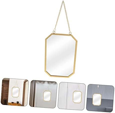 Gold Hanging Wall Mirror for Bathroom and Vanity