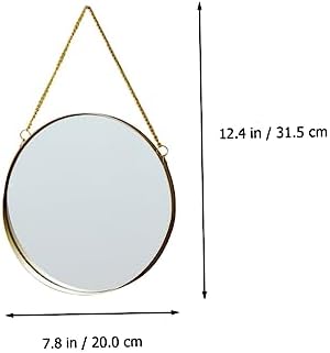 Hanging Vanity Mirror with Gold Frame