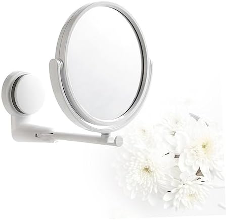 WOONEKY Foldable Vanity Mirror 180 Rotation Wall Mounted Makeup Mirror