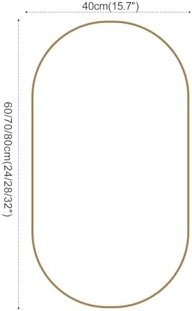 Gold Oval Mirror - 40x60cm Framed Bathroom Decor