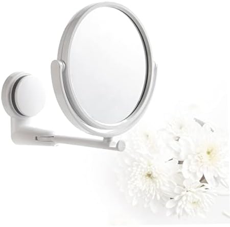 MERRYHAPY 180 Degree Adjustable Round Wall Mirror for Makeup