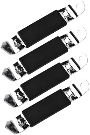4pcs Manual Can Opener Beer Lid Remover Black Plastic Kit