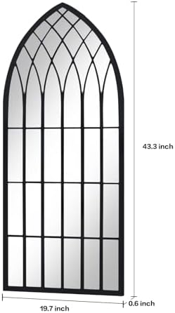 Eastwell Arched Wall Mirror Black 433197