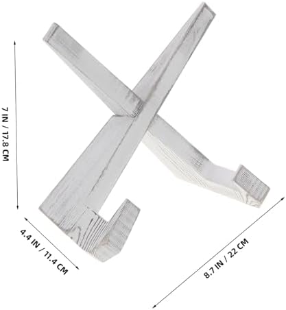 GRIRIW X Shape Wooden Book Stand for Kitchen and Desk