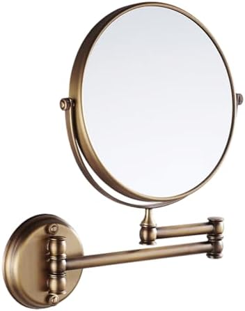 Wall Mounted Makeup Mirror 8 Brass Double-Sided with 3X Magnification