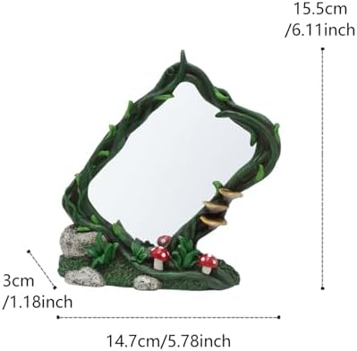 Vine Resin Mirror with Tree Bark Design